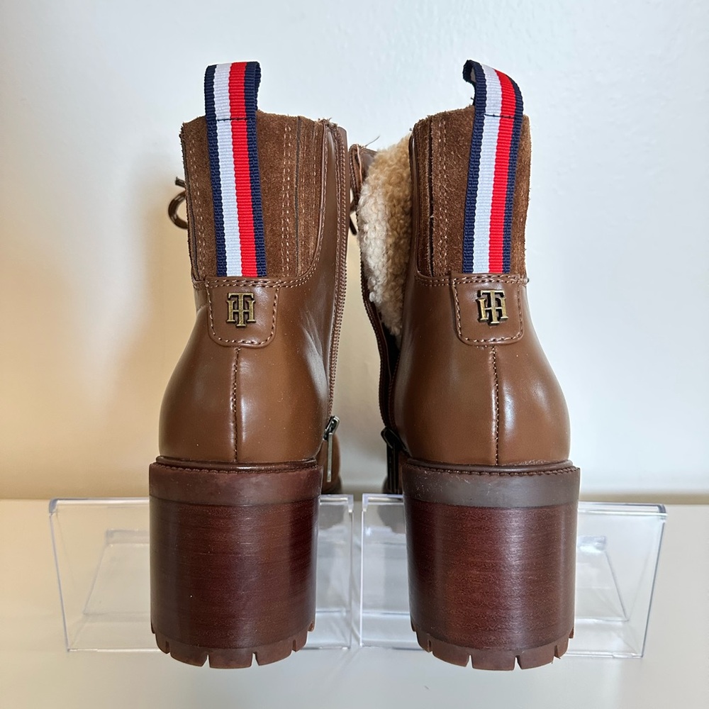 Tommy Hilfiger | Women's Lamere Suede Almond Toe Booties | 8 - Picture 4 of 7